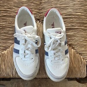 Gola White and Blue Retro Sneakers